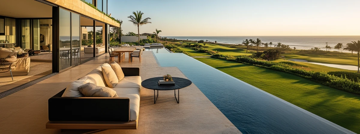 Why matters a professional property manager in Cabo? - beach front terrace with infinity pool